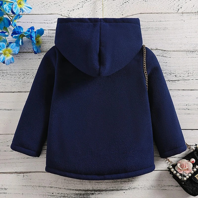 Dickere Fleecejacke für Kinder mit Kapuze