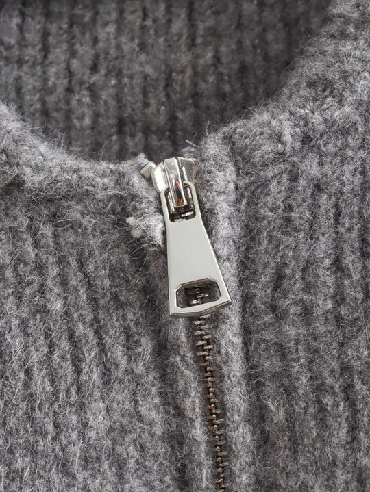 Vintage-Damenpullover mit Rundhalsausschnitt