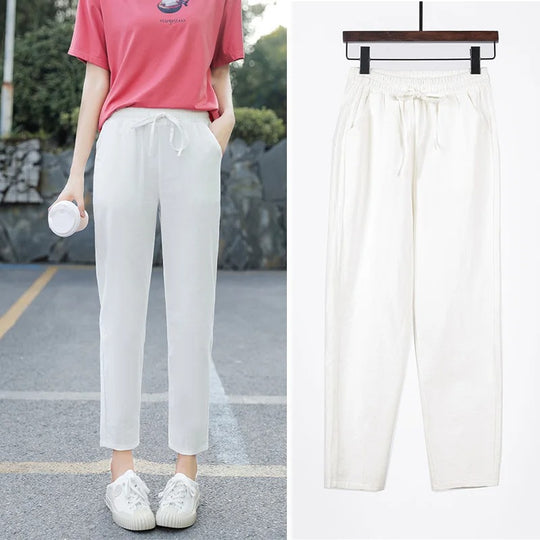 Haremshose mit elastischer Taille für Frauen
