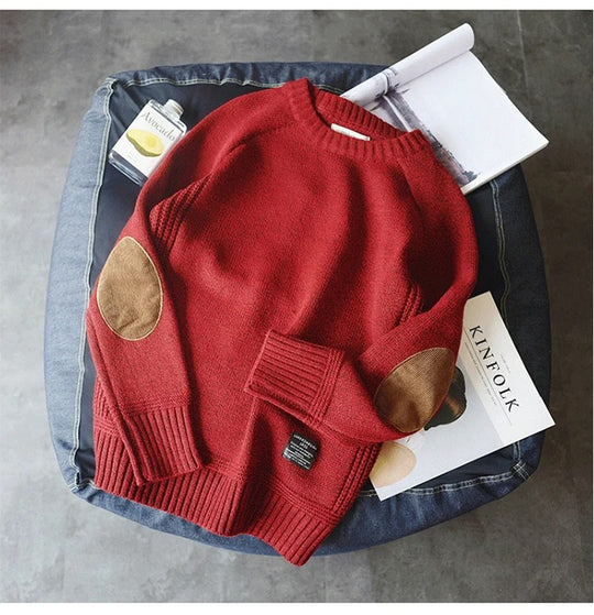 Übergroßer Herrenpullover aus Patchwork
