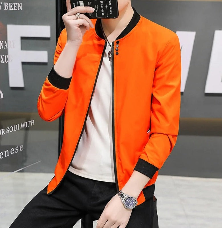 Windbreaker-Jacke mit Reißverschluss für Männer