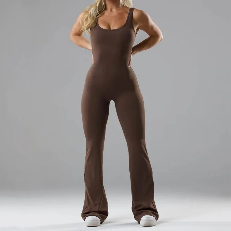 Variant image for Damen Jumpsuit Ausgestellte Beine Rückenfrei Polyester für Festliche Anlässe-11