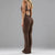 Damen Jumpsuit Ausgestellte Beine Rückenfrei Polyester für Festliche Anlässe-6