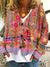 Variant image for Damen Cardigan Retro-Stil Wollflanell mit Verspieltem Print-17