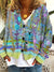 Variant image for Damen Cardigan Retro-Stil Wollflanell mit Verspieltem Print-9
