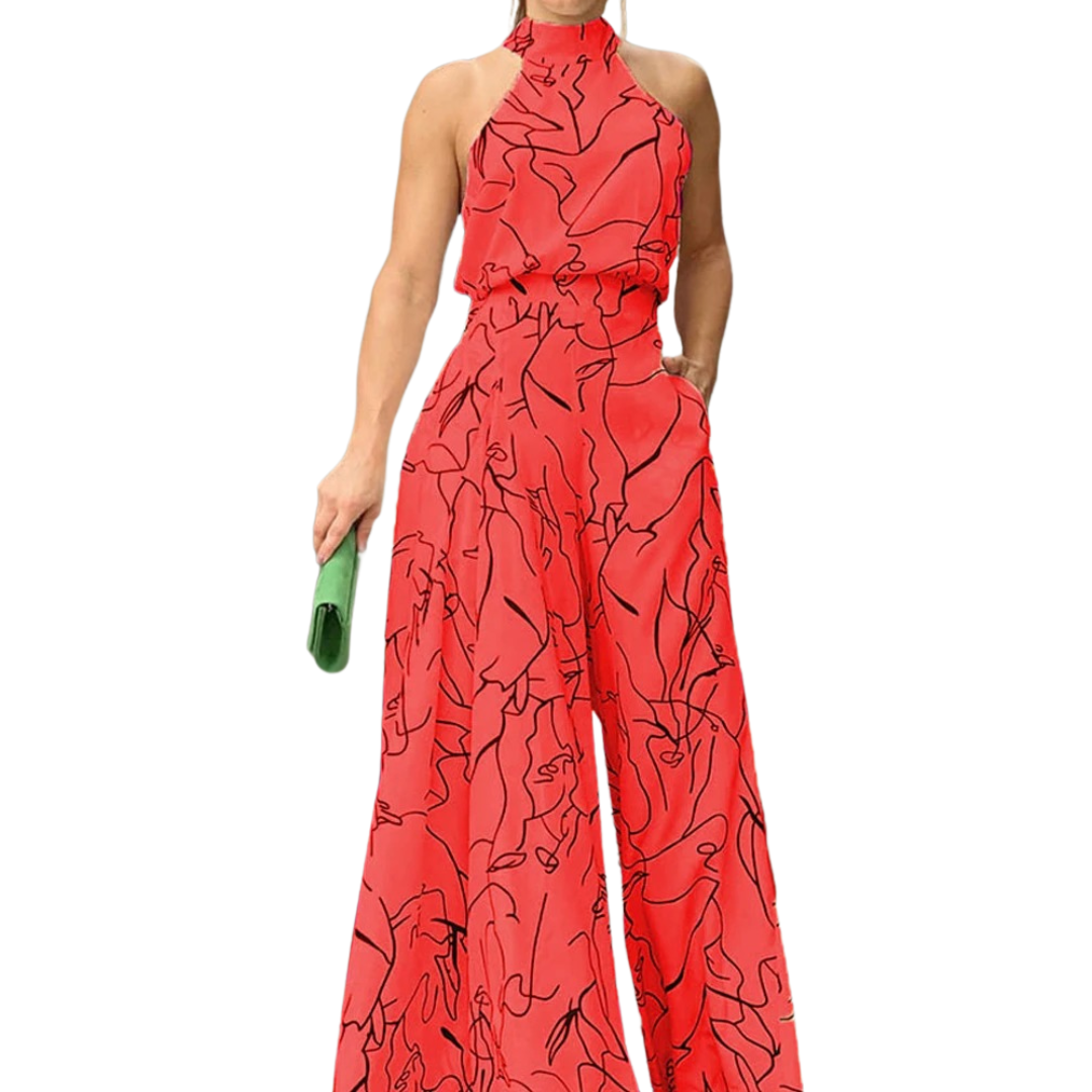 Ärmelloser Neckholder-Overall für Damen