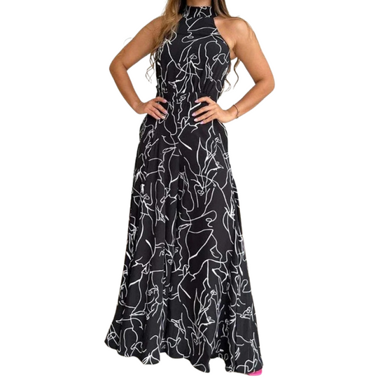 Ärmelloser Neckholder-Overall für Damen