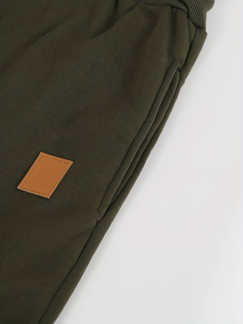 Herren Hose Lässig Locker Sitzend Baumwolle mit Kordelzug-5