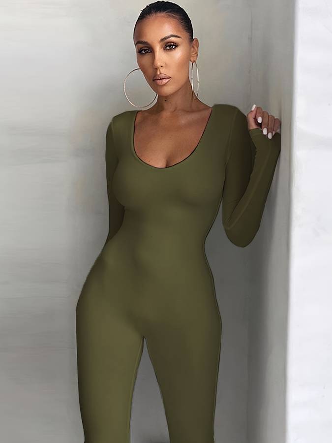 Variant image for Damen Jumpsuit Festlich Enganliegend Polyester für Elegante Anlässe-17