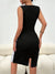 Damen Kleid Farbblock Design Polyester für Frühling und Sommer-2