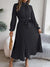 Variant image for Damen Kleid Stehkragen Faltengürtel Hochwertiger Stoff-41