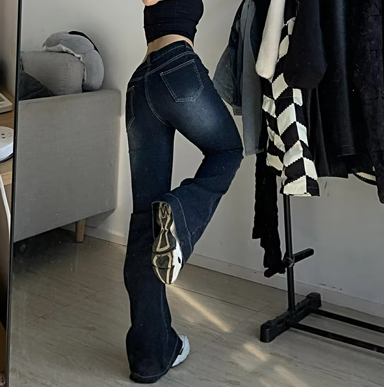 Schlaghosen mit niedriger Taille für Frauen