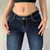 Schlaghosen mit niedriger Taille für Frauen