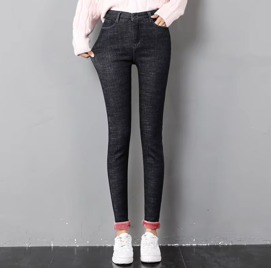 Retro Thermo Skinny Jeans für Frauen