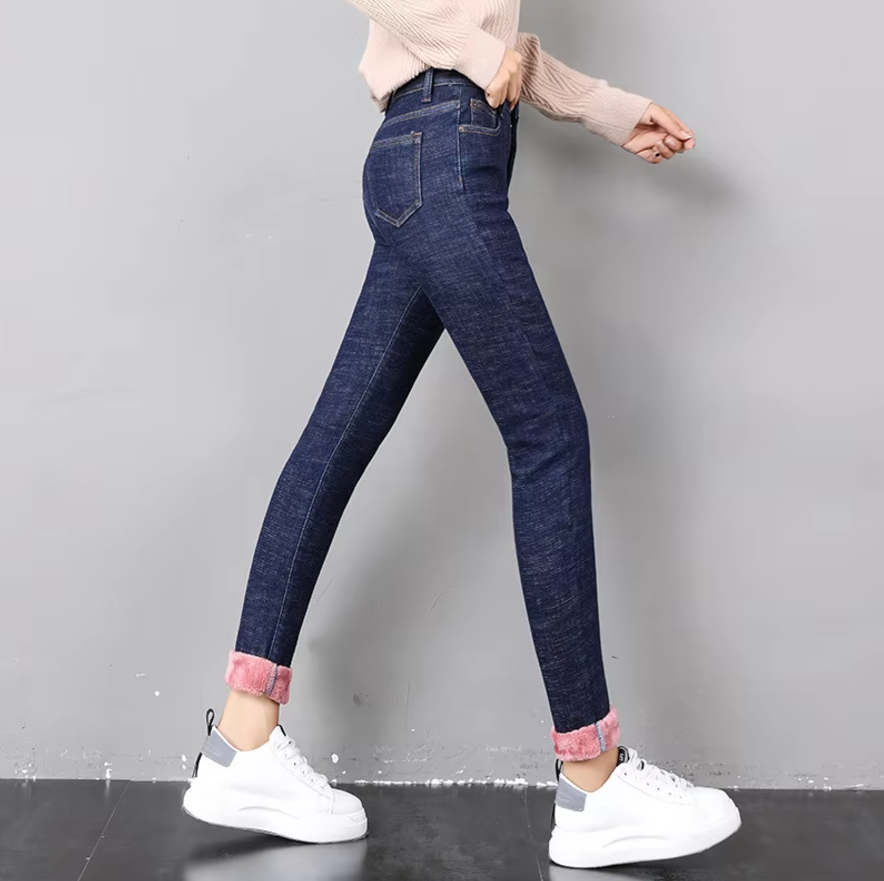 Retro Thermo Skinny Jeans für Frauen