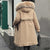 Damen-Parka mit Kapuze und Pelzkragen