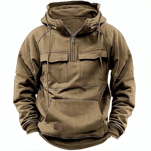 Variant image for Herren Hoodie Winter Stil Baumwolle Bequeme Passform Kängurutasche-7