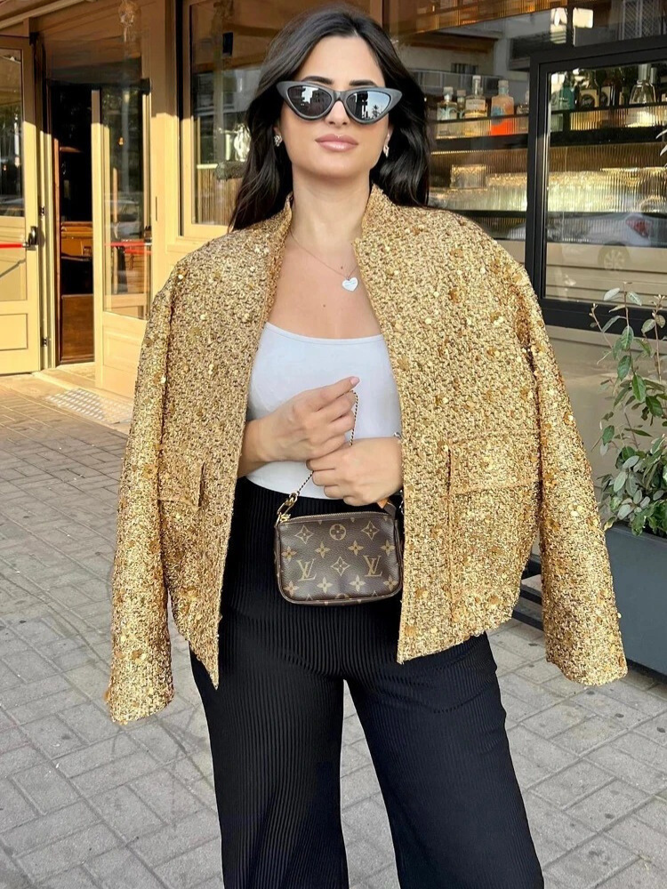 Gold Lose Damen Freizeitjacke