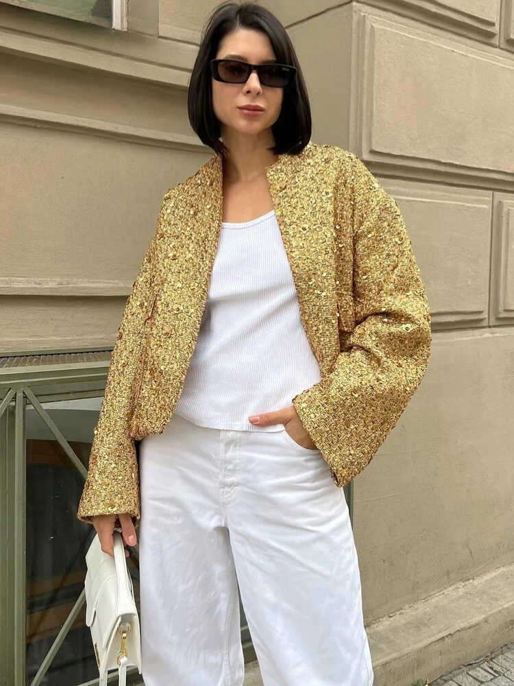 Gold Lose Damen Freizeitjacke