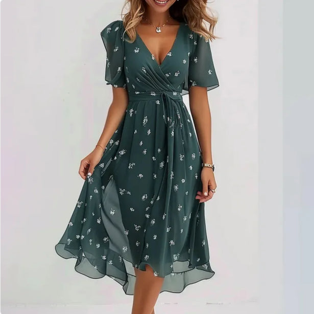 Variant image for Damenkleid V-Ausschnitt Festlich Elegantes Design Hochwertiger Stoff-1