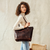 Vintage Leder Tote Bag