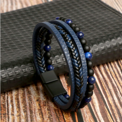 Herren Armband Set Elegantes Kunstleder Design mit Robuster Passform 5