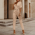 Damen Jumpsuit Elegant V-Ausschnitt Festlich für Hochzeit-1