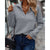 Damenpullover V-Ausschnitt Eleganter Stil Baumwoll-Seiden-Mischung 5