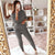 Plus Size Gestrickte Schulterhosen Set