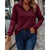 Damenpullover V-Ausschnitt Eleganter Stil Baumwoll-Seiden-Mischung 6