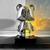 Nachtlicht Kinder Bunt 3D Feuerwerkseffekt LED Teddybär Kunststoff 20 cm