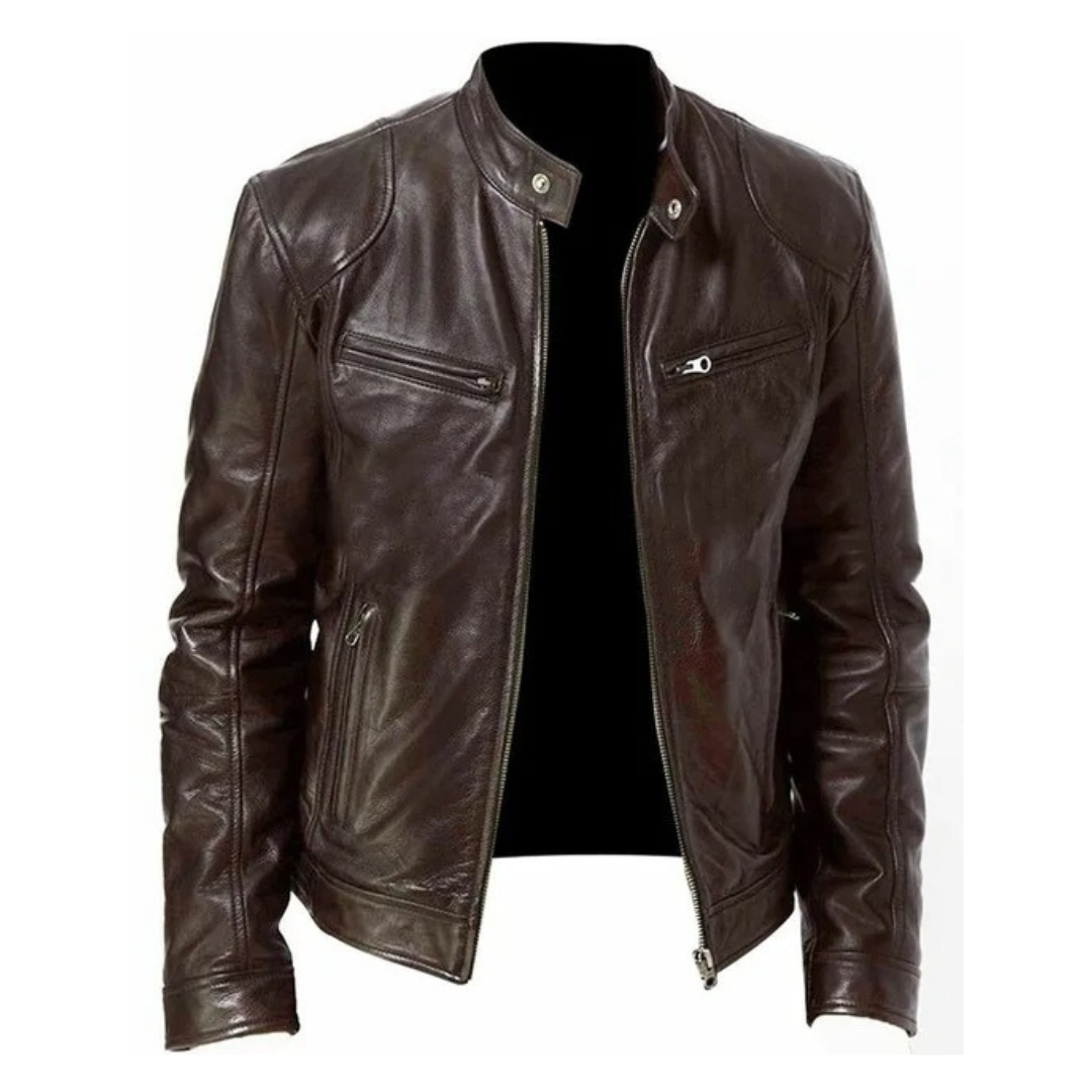 Herren Slim Fit Motorradjacke