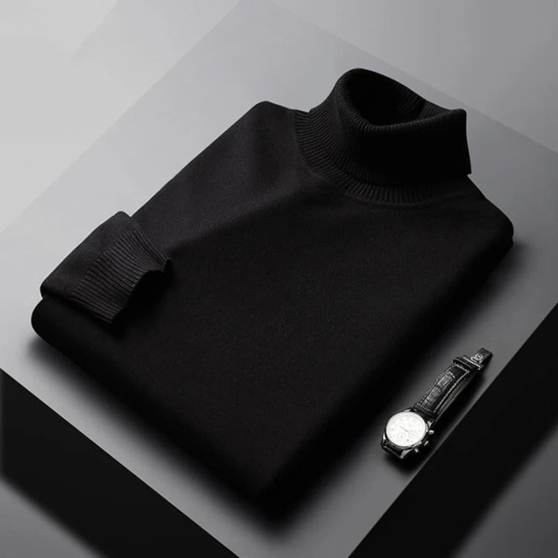 Herren Rollkragenpullover Klassisch Baumwoll-Acryl-Mischung 4