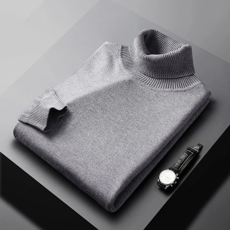 Herren Rollkragenpullover Klassisch Baumwoll-Acryl-Mischung 6