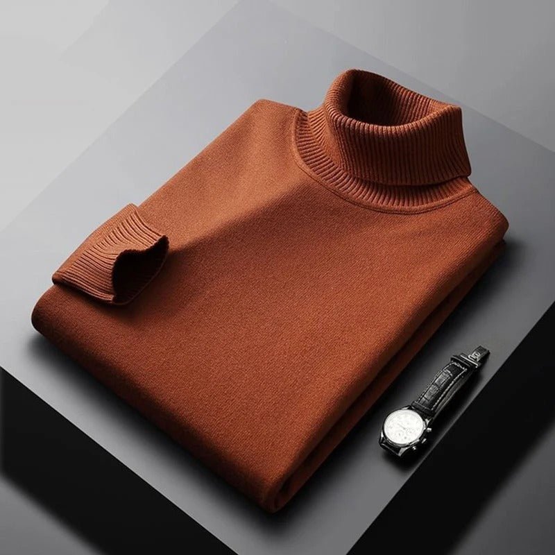 Herren Rollkragenpullover Klassisch Baumwoll-Acryl-Mischung 5