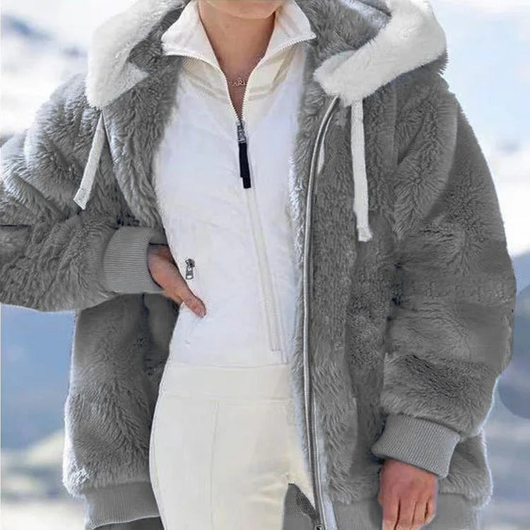 Fleecejacke mit Kapuze für Frauen