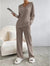 Damen Strick-Set Strick Winter V-Ausschnitt