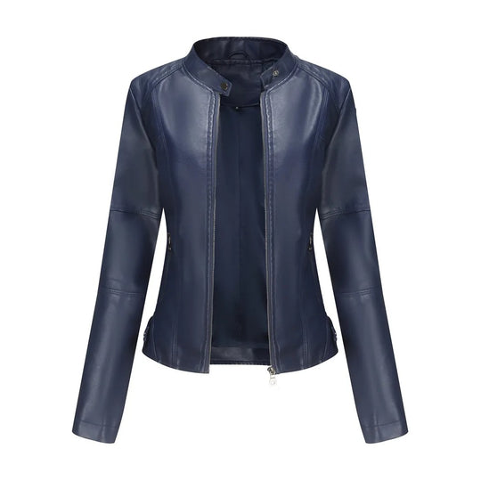 Motorrad-Lederjacke für Frauen