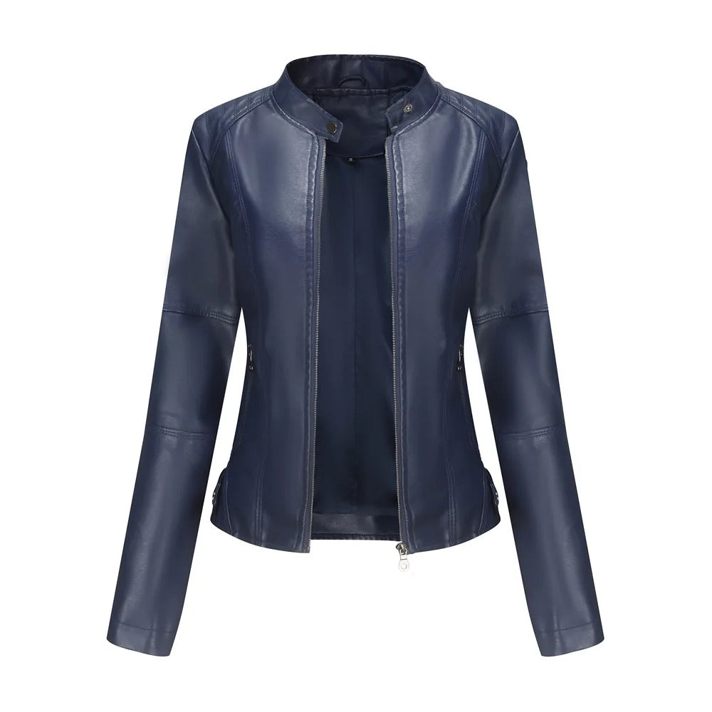 Motorrad-Lederjacke für Frauen