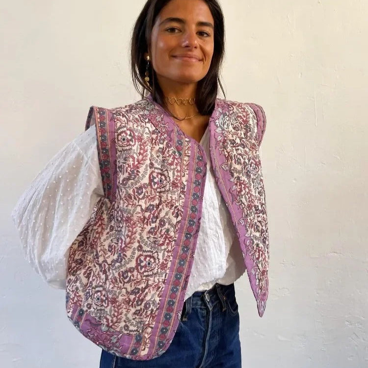 Bedruckte Damen-Baumwolljacke