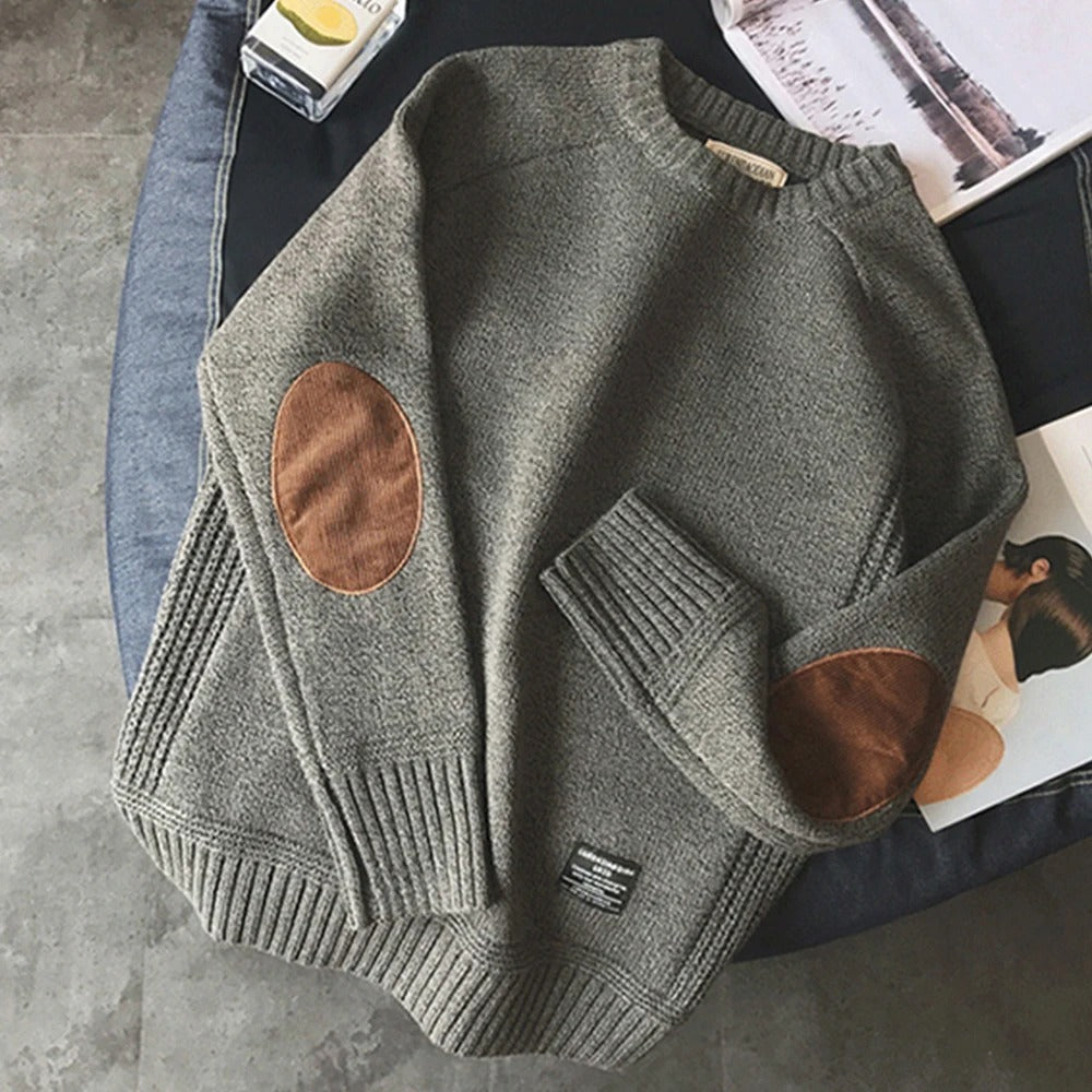 Übergroßer Herrenpullover aus Patchwork
