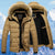 Herren-Parka aus Fleece-Daunen-Baumwolle