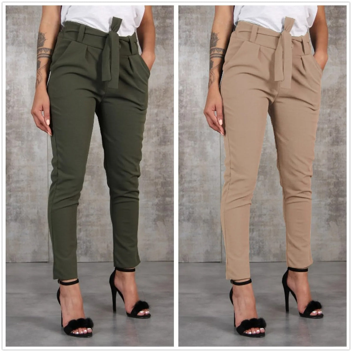 Schlanke Chiffonhose für Frauen