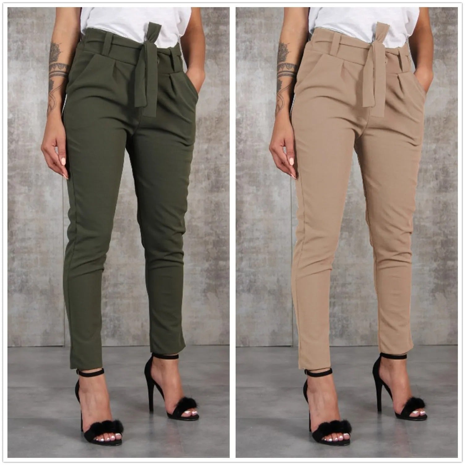 Schlanke Chiffonhose für Frauen