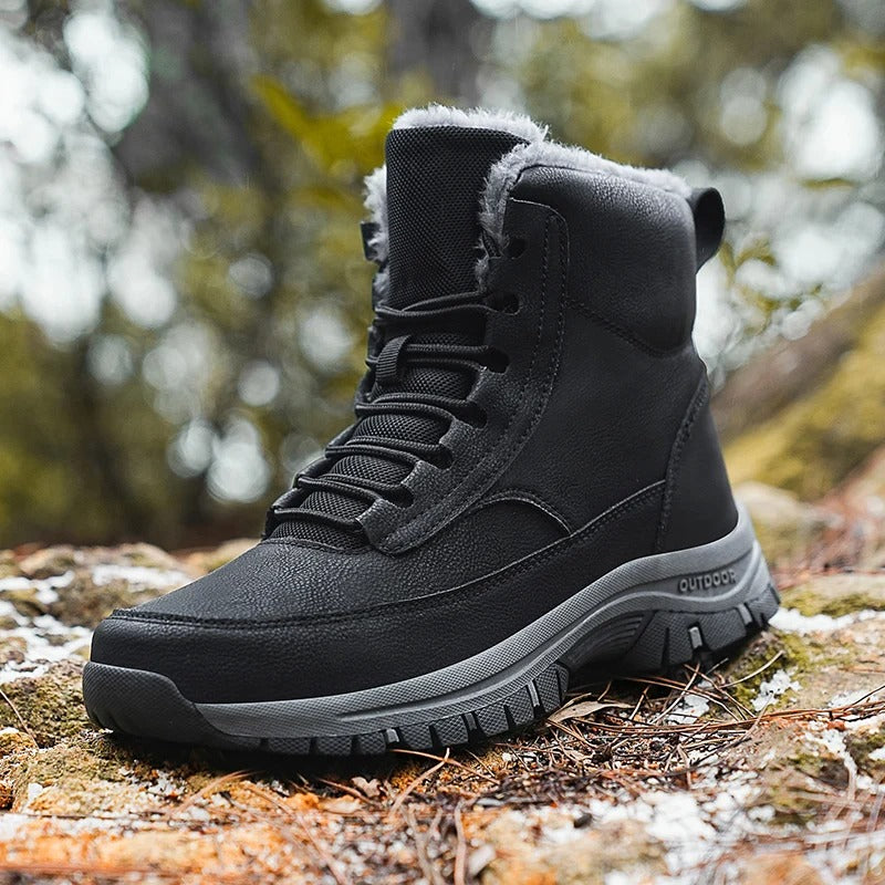 Herren Winter-Schneestiefel mit Fell