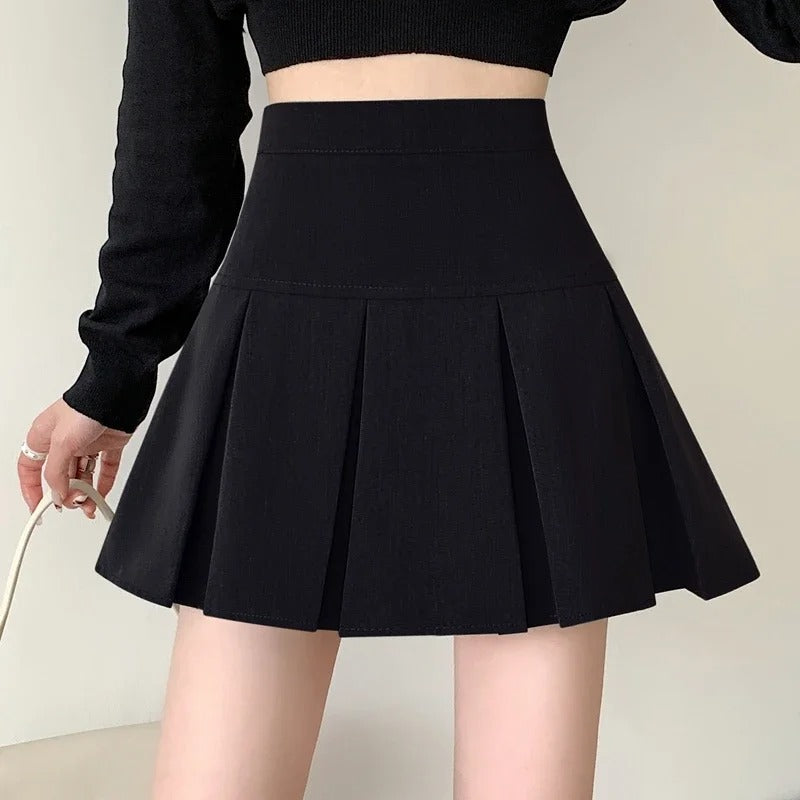 Damenrock mit hoher Taille und Falten