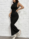 Kleid mit faltiger Taille für Frauen
