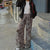 Vintage Leopardenmuster Weite Hose
