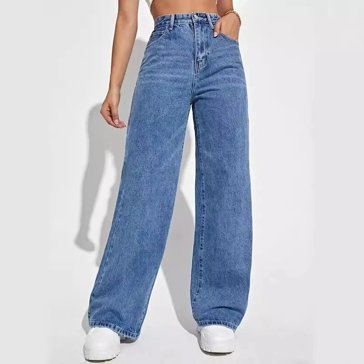 Weite Denim-Jeans für Frauen