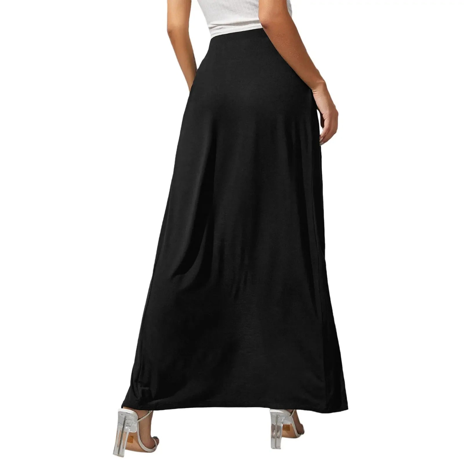 Damenrock mit hoher Taille und doppeltem Schlitz